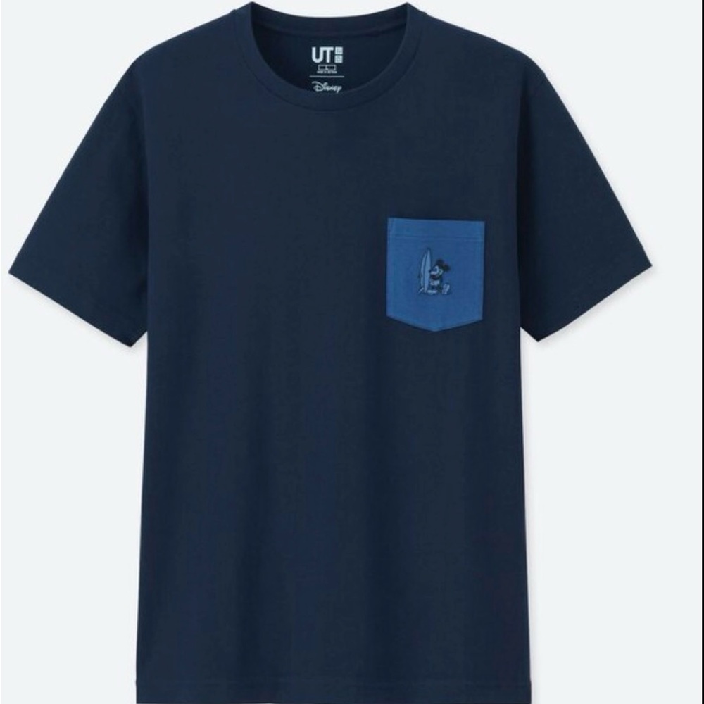 Uniqlo Disney Surfing Mickey‎ XL Blue T-Shirt
